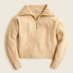 J. Crew Cashmere Plaited Half Zip Sweater - XXL